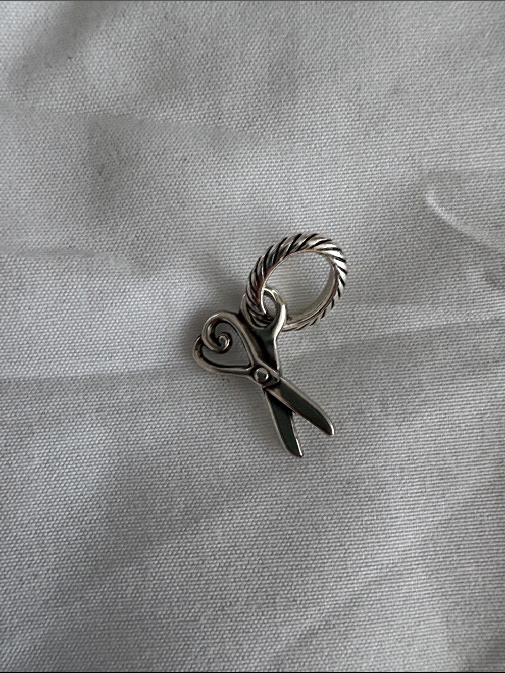 Brighton Silver Scissors Charm with Twisted Loop